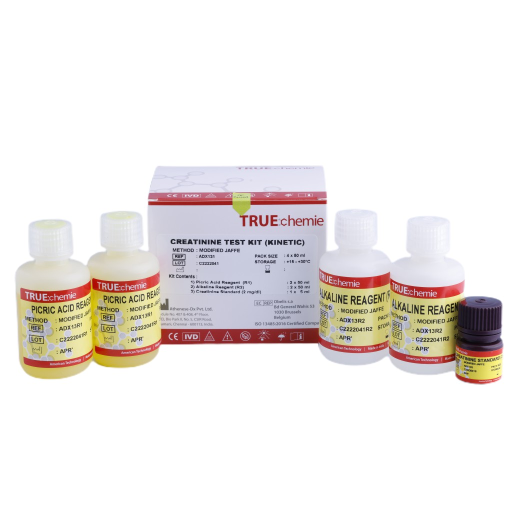 ADX131 TRUEchemie CREATININE KINETIC TEST KIT (2 REAGENTS) - Clinical Biochemistry Kits - www.athenesedx.com