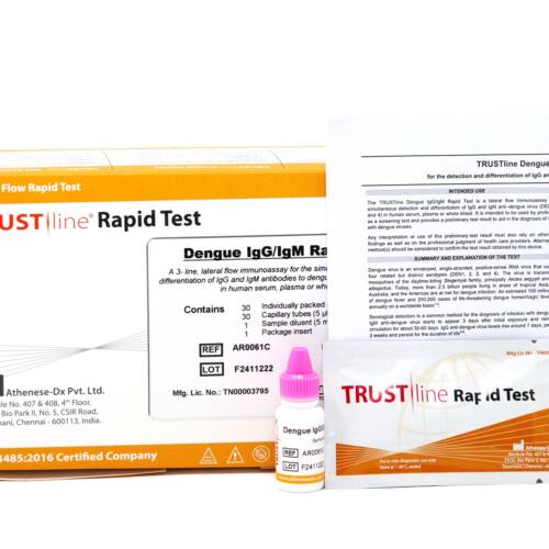 AR0061C Dengue IgG/IgM Rapid Test - TRUSTline Rapid Products - www.athenesedx.com