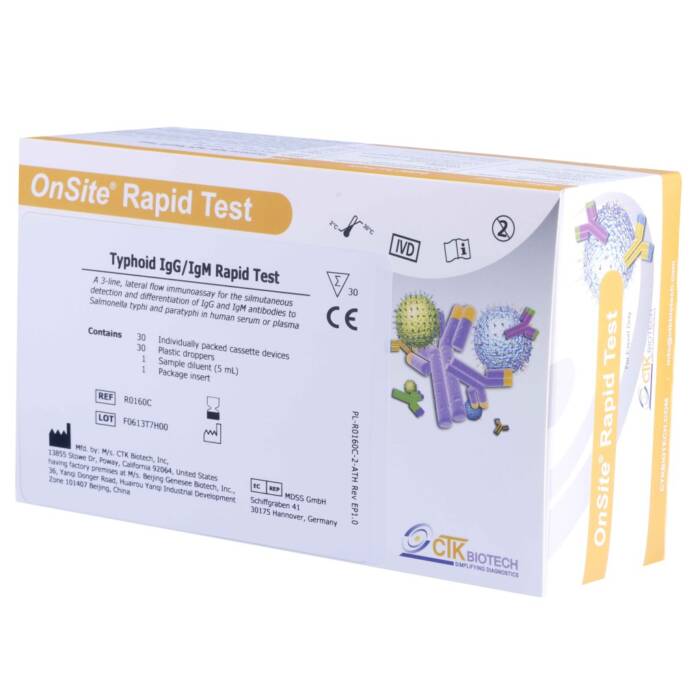 R0160C Typhoid IgG/IgM Rapid Test - OnSite Rapid Products - www.athenesedx.com